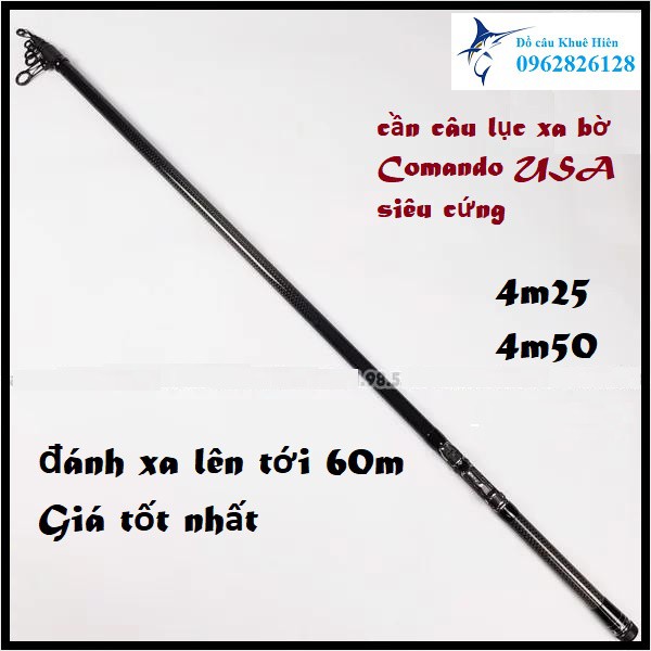 Cần Câu Lục Xa Bờ Comando USA [Độ Cứng AXT] Siêu Cứng Giá Tốt,Đánh Xa Đến 60m,Màu Sắc Đẹp Bắt,Bền Đẹp