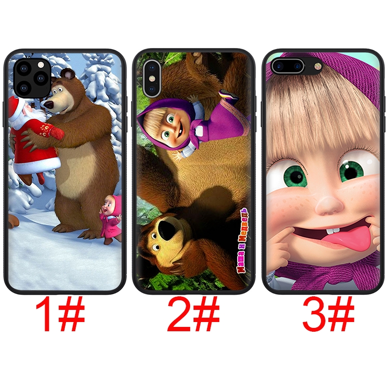 Ốp Điện Thoại Dẻo Họa Tiết Hoạt Hình Masha And The Bear Cho Iphone 11 Pro Xs Max Xr X 8 7 6s 6 Plus 5s 5 Se 2020 D59