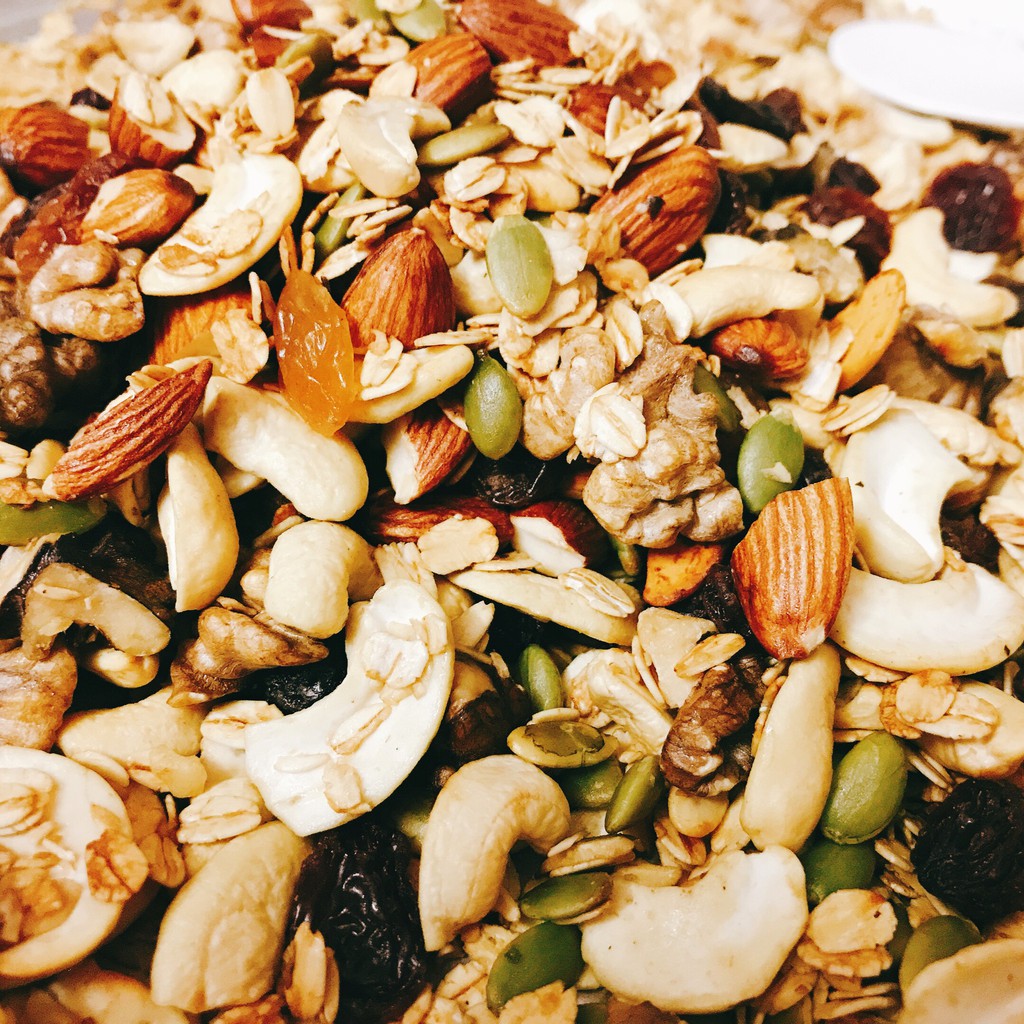 Granola - Ngũ Cốc Ăn Kiêng Không Đường 💥 Granola Nhiều Hạt 💥 Ngũ Cốc Giảm Cân Ăn Liền 500g | BigBuy360 - bigbuy360.vn