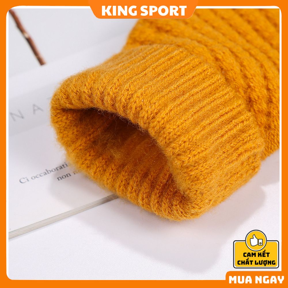 Găng tay cảm ứng len ấm áp tiện lợi, găng tay đi xe máy len mùa đông ấm áp co dãn thỏa mái KING SPORT
