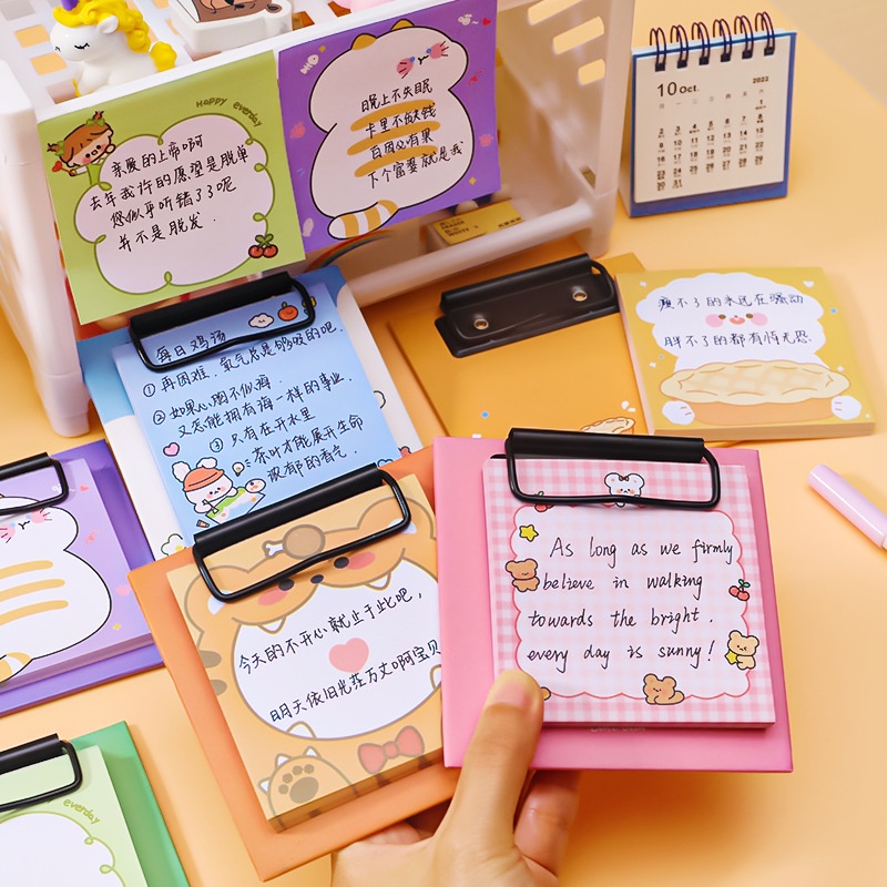 Giấy Ghi Chú Không Dính Họa Tiết Hoạt Hình Sáng Tạo Dễ Thương