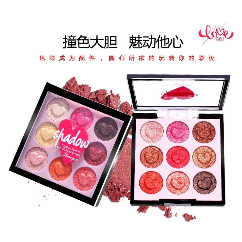 (hàng Mới Về) Bảng Phấn Mắt Chín Màu Lấp Lánh Trang Điểm Nổi Bật | BigBuy360 - bigbuy360.vn