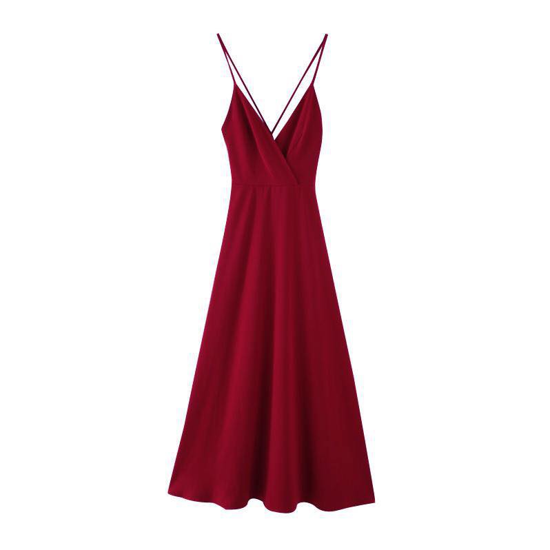 [GIÁ HỦY DIỆT] Váy 2 dây lụa trơn đi biển, đi tiệc siêu xinh sang hịn (ảnh thật,fedback khách hàng) | BigBuy360 - bigbuy360.vn