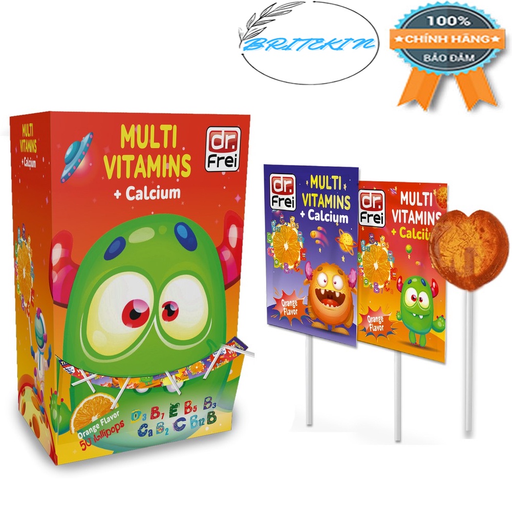 Kẹo Mút Vitamins Tổng Hợp & Canxi Cho Trẻ Em Dr.Frei