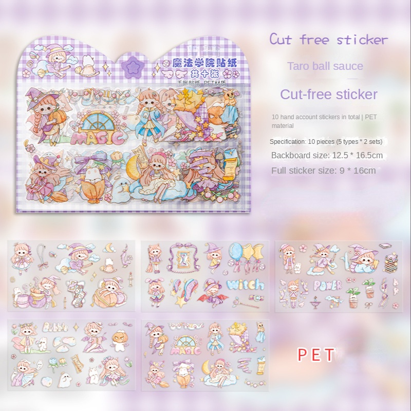 Miếng Dán PET Chống Thấm Nước Họa Tiết Dễ Thương Trang Trí Sổ Tay
