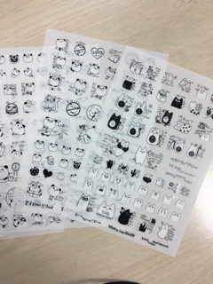 Sticker BLACK & WHITE -06pcs/set