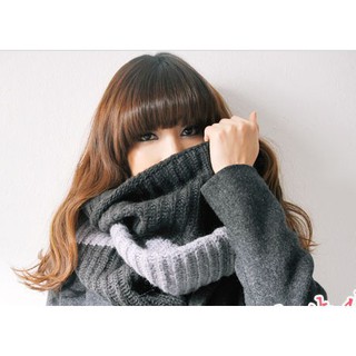 Khăn len Phối màu Độc Lạ, Phối gì cũng hợp, Khăn choàng cổ, khăn ống 2 màu