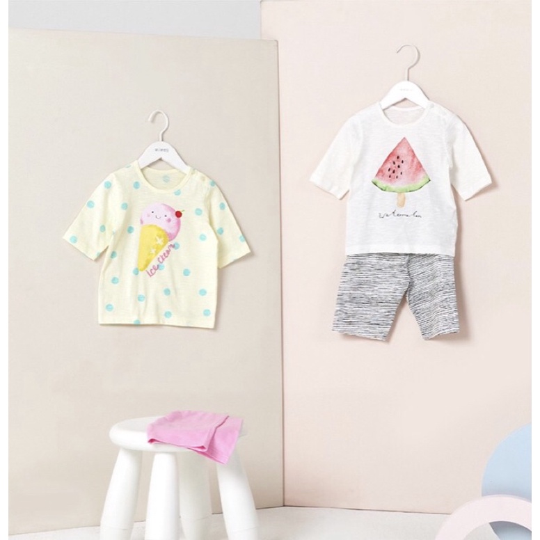 Bộ quần áo trẻ em Unifriend trái cây Organic #madeinkorea