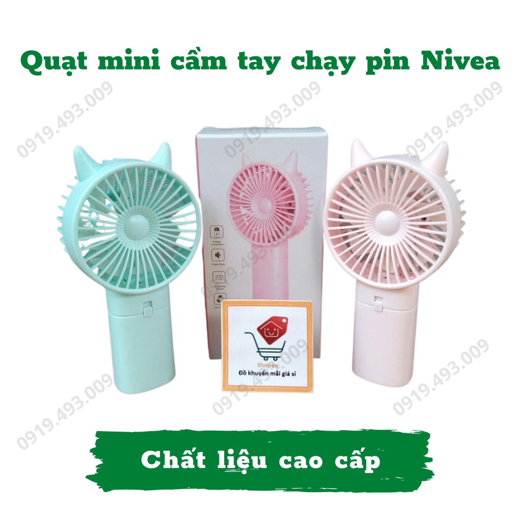 Quạt mini cầm tay chạy pin Nivea