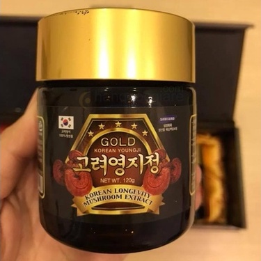 Cao Linh Chi Hộp Gỗ Vàng (120gram x 3 Hũ) Korean Longevity Mushroom Extract Gold - Bồi Bổ Sức Khỏe