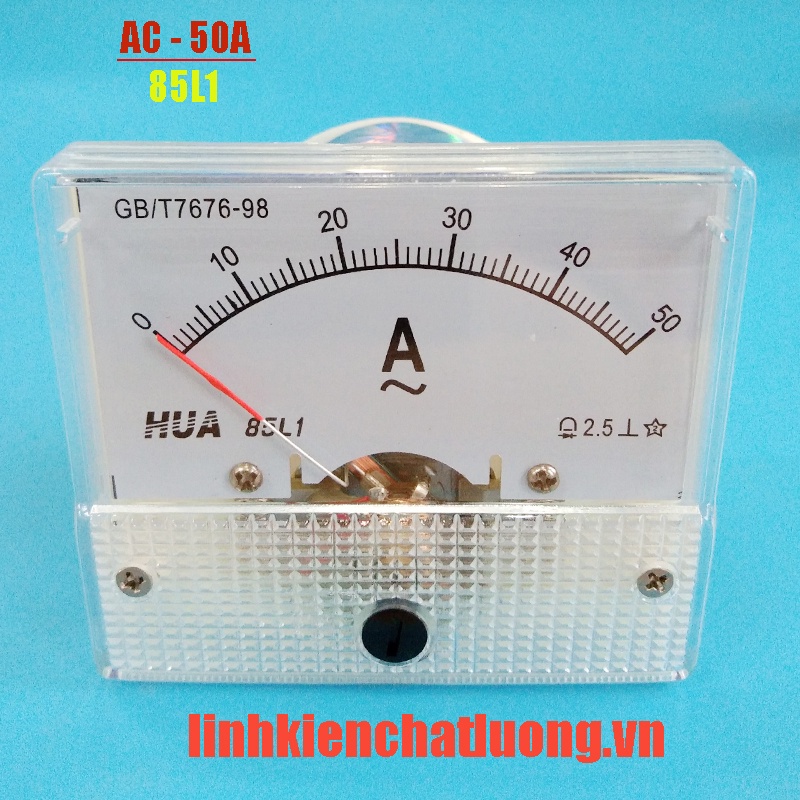 Ampe kế cơ AC 50A 85L1 đo dòng 0-50A chính hãng HUA