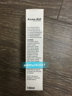 SỮA RỬA MẶT ACNE- AID LIQUID CLEANSER