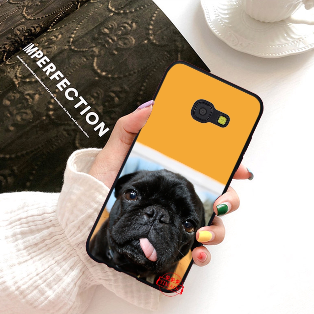 Ốp Điện Thoại Dẻo In Hình Chó Pug Thỏ Pháp Cho Samsung A3 A5 A6 Plus A7 A8 A9 2016 2017 2018 A20e