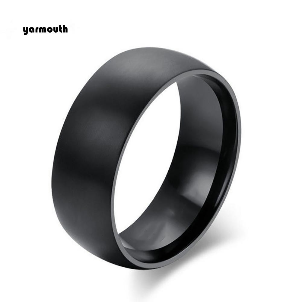 Nhẫn Thép Titan Bản Rộng 8mm Cá Tính Cho Nam