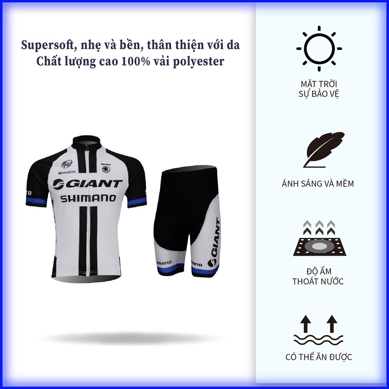 GIANT Đi xe đạp GIANT Bộ quần áo đi xe đạp ngắn tay ngắn chuyên nghiệp mới Áo khoác xe đạp chất lượng cao Quần áo đi xe đạp