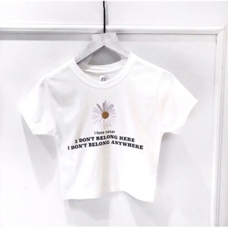 Áo CropTop Thêu Hoa Cúc