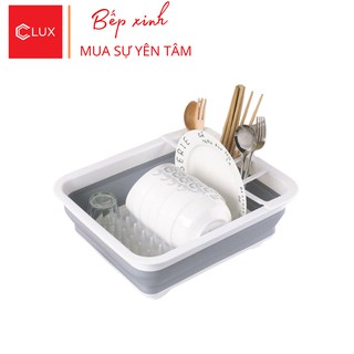 Kệ úp chén bát, khay úp chén bát dĩa muỗng gấp gọn, có khe thoát nước thông minh, gấp gọn tiết kiệm diện tích
