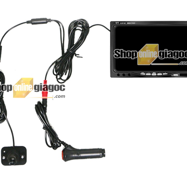 Combo Camera Cập Lề Ô Tô + Màn Hình 7 Inch 1024x600p HD Phím Bấm