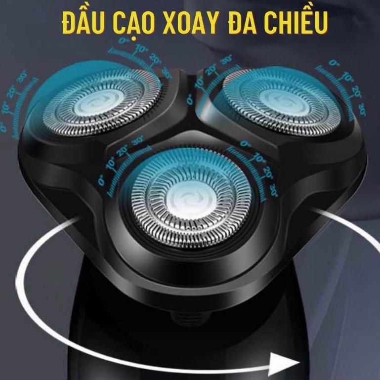 Máy Cạo Râu Đa Năng 4d Shaver, Dao Cạo Râu Đa Năng Cầm Tay 3 Lưỡi Kép,Máy Cạo Êm,Chống Nước,Sạc Pin Nhanh