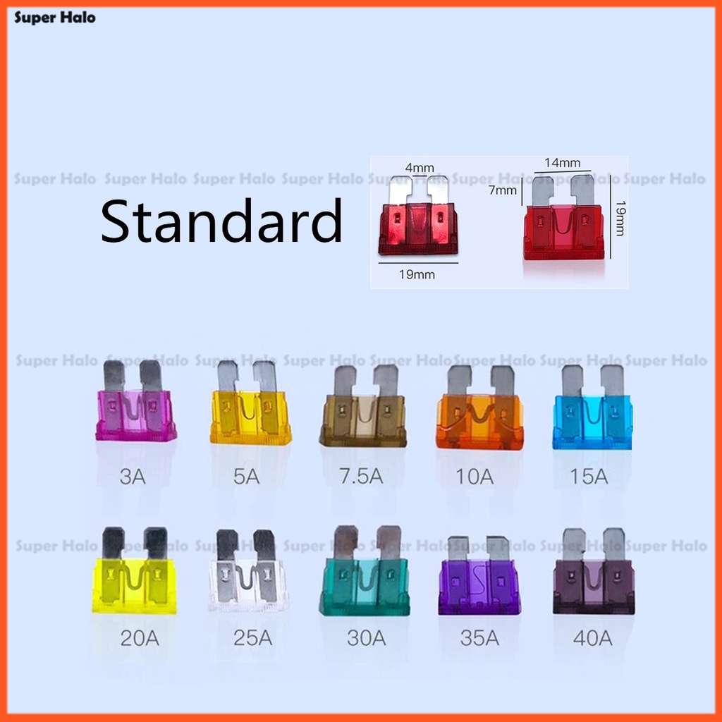 Cầu Chì 2A 3A 5A 7.5A 10A 15A 20A 25A 30A Cho Xe Hơi