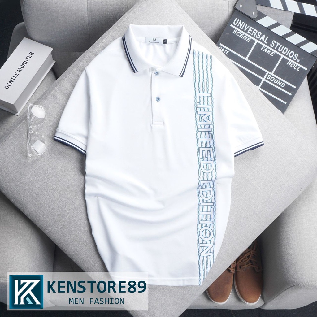 Áo thun nam có cổ MARC LIMITED vải cá sấu gai KENSTORE89 ATP155