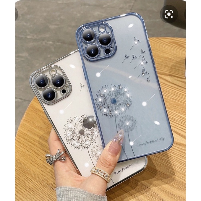 Ốp REALSKY đính đá hoa bồ công anh ip14/ip14 pro/ip14 pro max