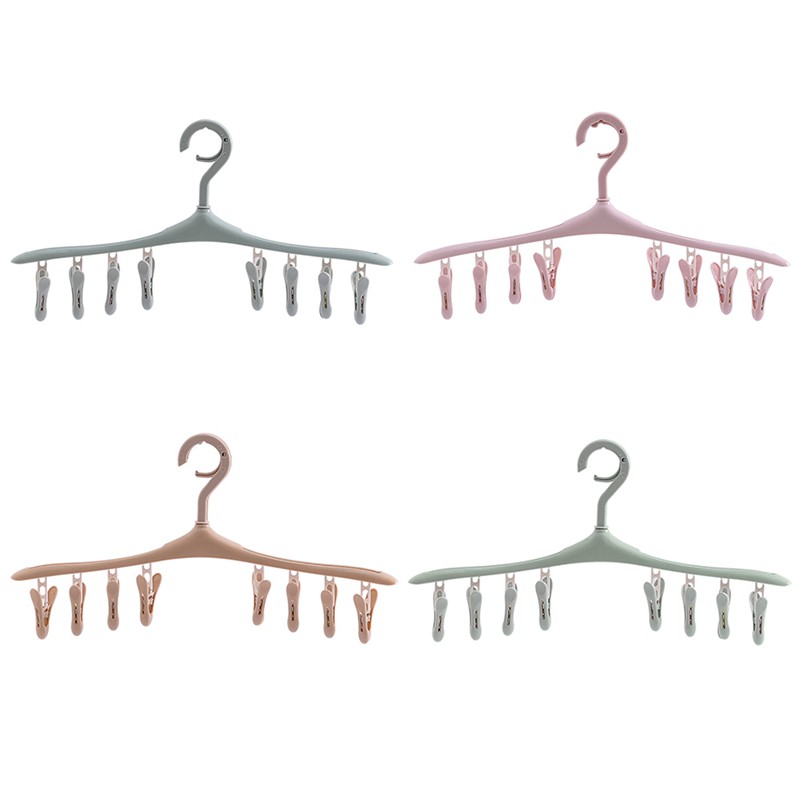 Multifunctional Hanger Plastic Windproof Clip For Underwear Sock Clothes Drying Racks 1pc