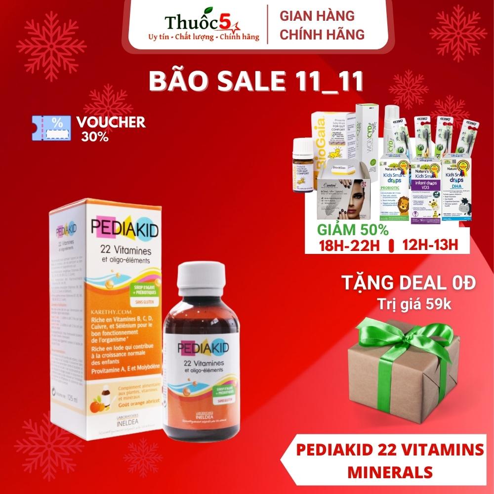 [GIÁ GỐC] Pediakid 22 Vitamins &amp; Minerals - Vitamin tổng hợp  cho trẻ nhỏ - Lọ 125ml