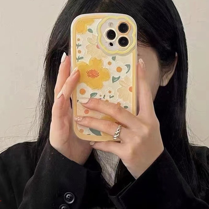 Ốp Điện Thoại Mềm In Hình Hoa Dễ Thương Cho iphone 13 12 11 Pro Max XS Max X XR 7 8 Plus