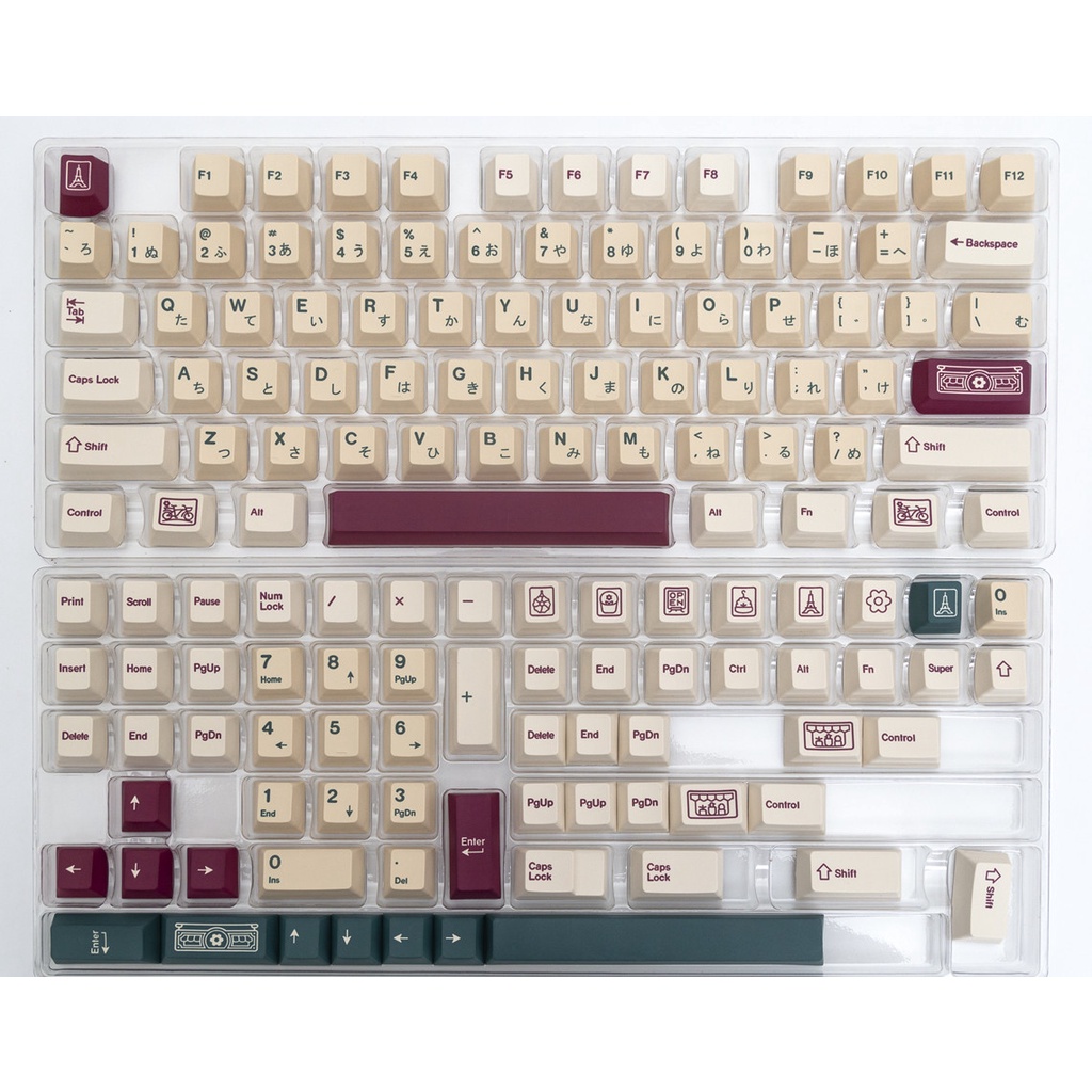 GMK Fleuriste Keycaps Cherry Profile 143 Phím PBT Dye Sub Bàn phím cơ Keycaps