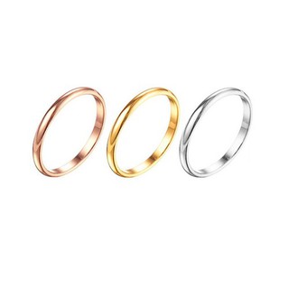 Nhẫn Titan Trơn Bản 2mm Titan Ko Đen TT 2961