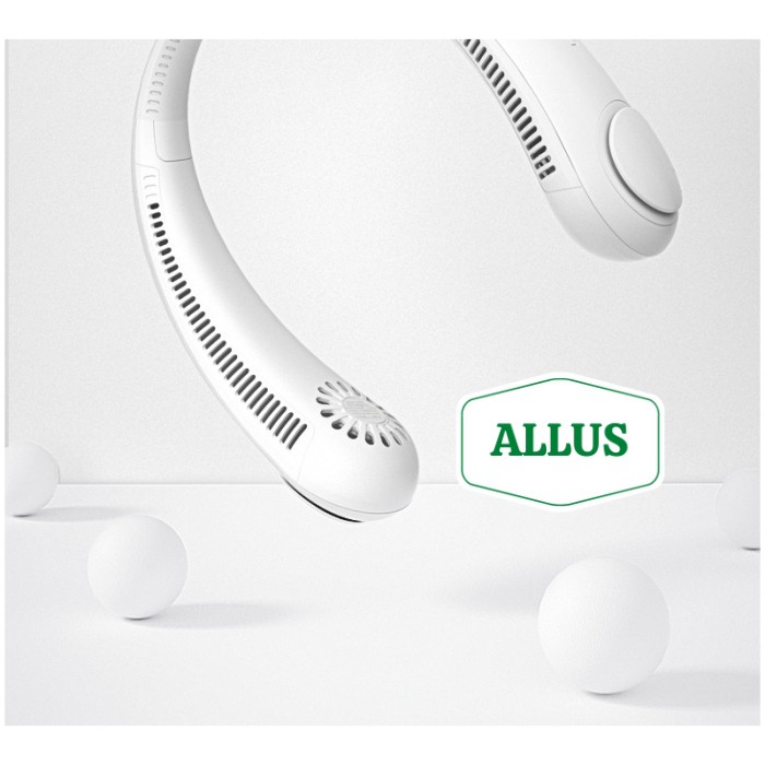 Quạt mini đeo cổ không cánh ALLUS _Biên độ thổi 360 độ mát mẻ dễ chịu, có thể sử dụng trong 3~5h_BH 1 tháng 1 đổỉ 1