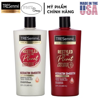 [USA] Combo Dầu Gội + Xả TRESemme Keratin Smooth Color with Moroccan oil Giữ màu, vào Nếp Suôn Mượt - Mỹ