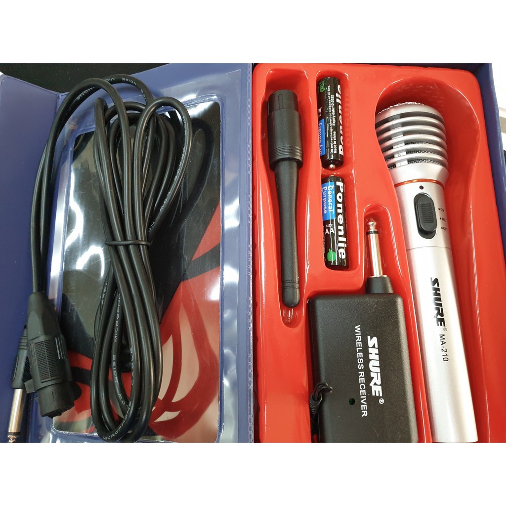 Mic 2in1 Không Dây & Dây Shure MA-210