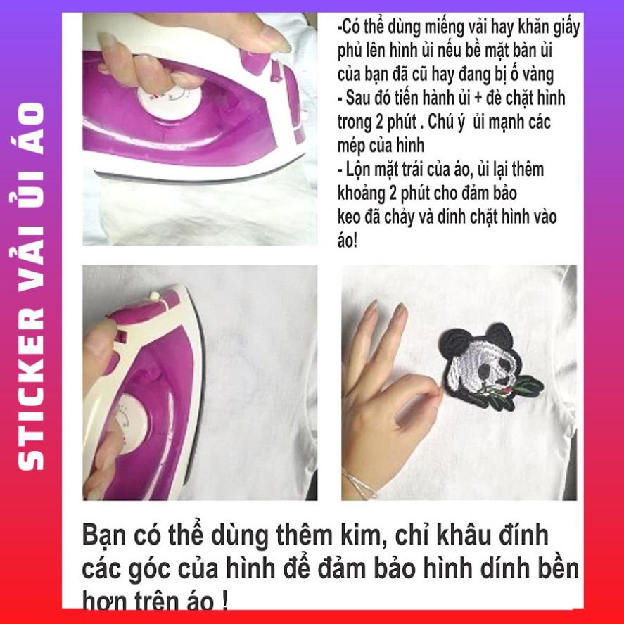 Sticker, path Logo Ủi Quần Áo, BALO xinh xắn, Sticker Dán Vải, Sticker Ủi Thêu Quần Áo, Balo,làm miếng dán quần áo rách