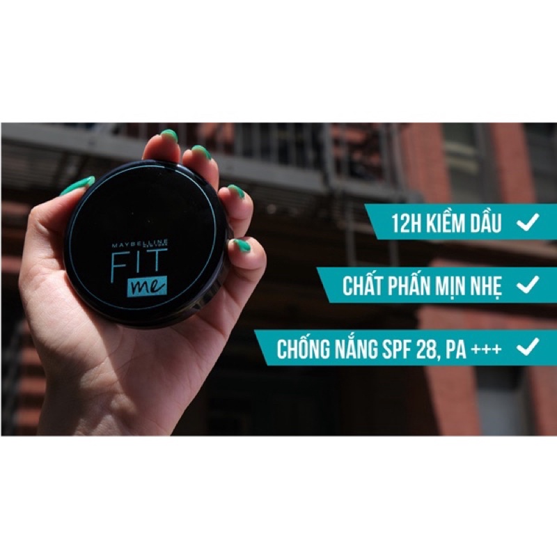 Phấn Phủ Trắng Da Kiềm Dầu Maybelline 6g