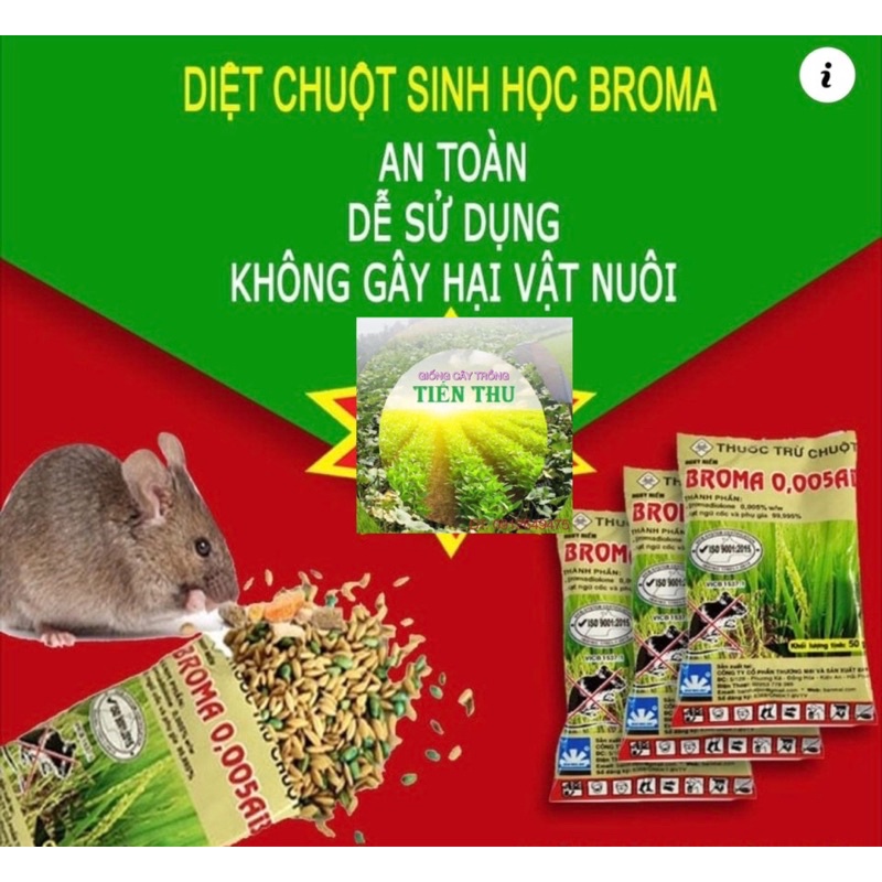 BẢ DIỆT CHUỘT SINH HỌC BROMA 3 gói