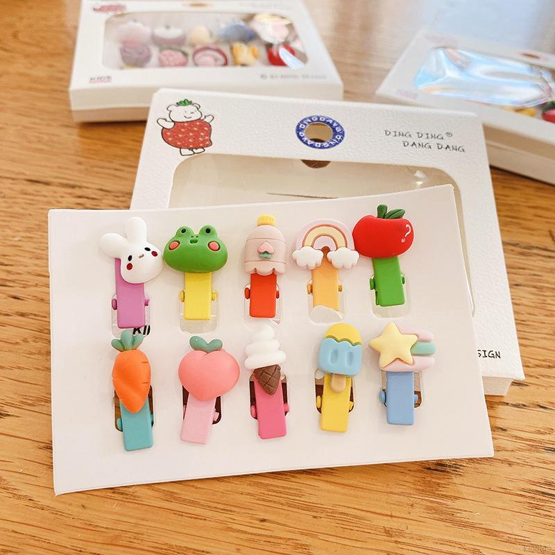 Set 8/10 dây cột tóc / 10 kẹp tóc siêu dễ thương cho bé gái