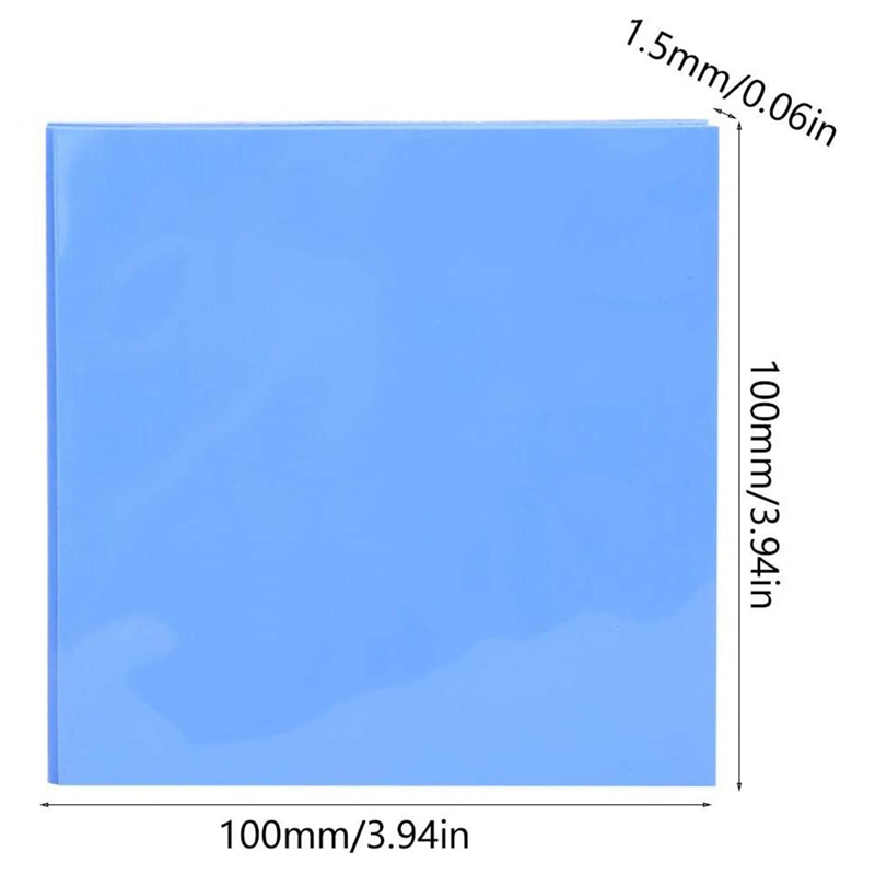 READY STOCK 5 Pcs 100X100X1.5mm Thermal Conductive Silicone Pads,for Laptop