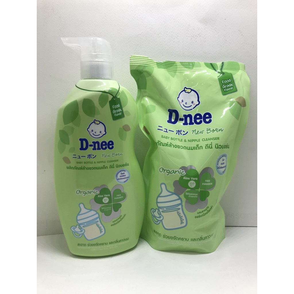 Nước rửa bình sữa D-nee Organic ( Chai 620ml + Túi 400ml ) thái lan