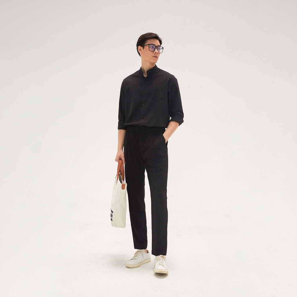 Áo sơ mi nam cổ tàu trơn LOOK LUIS SHIRT | BigBuy360 - bigbuy360.vn