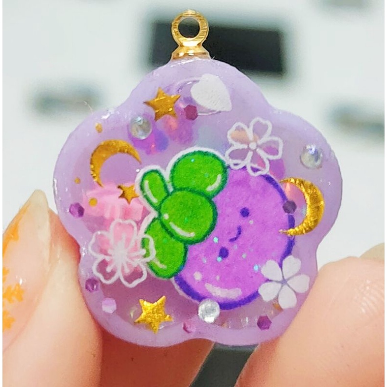 Móc khóa shaker mini: hoa và sao