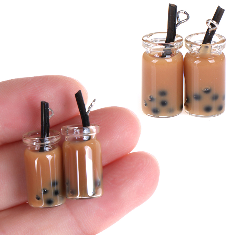 Set 2 Ly Trà Sữa Mini Tỉ Lệ 1: 12 Trang Trí Nhà Búp Bê