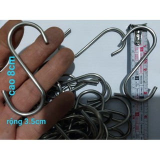 Móc inox chữ s, giá sỉ 100 cái
