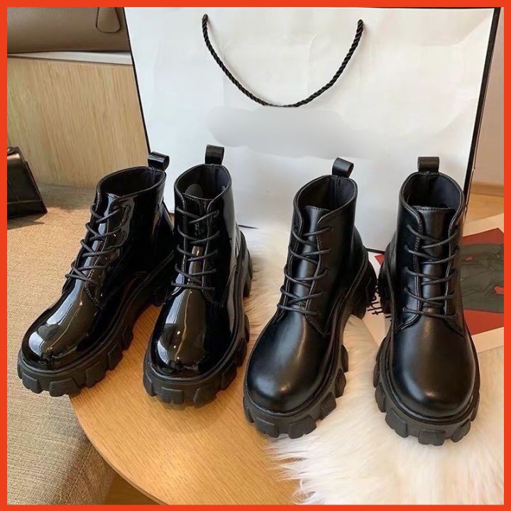Giày Bốt Nữ Cổ Thấp Dáng Hàn Quốc Siêu Hot Giày Bốt Chiến Binh | BigBuy360 - bigbuy360.vn
