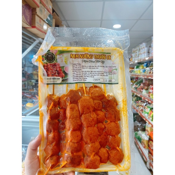 NEM NƯỚNG THUẦN CHAY ướp sẵn 500g/không phẩm màu. Không tạo mùi, không ngũ vị tân