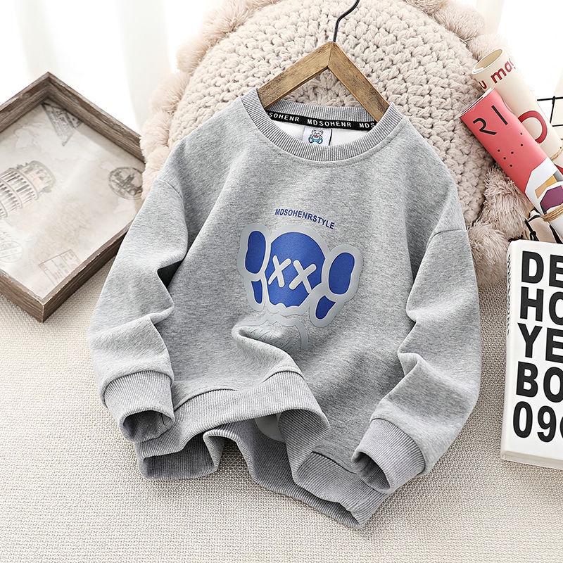 Áo Sweater Cổ Tròn In Hoạt Hình Thời Trang Mùa Thu 2022 Cho Bé Trai