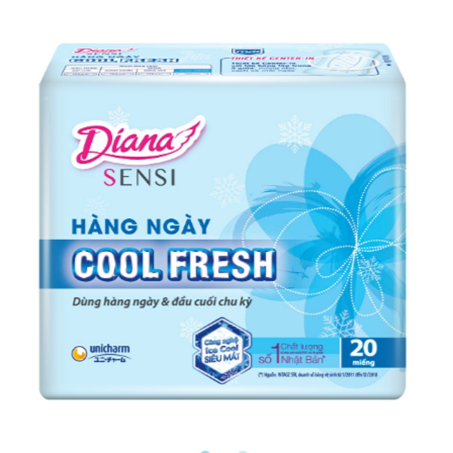 Băng Vệ Sinh Diana hàng ngày Sensi Cool Fresh (20 miếng)