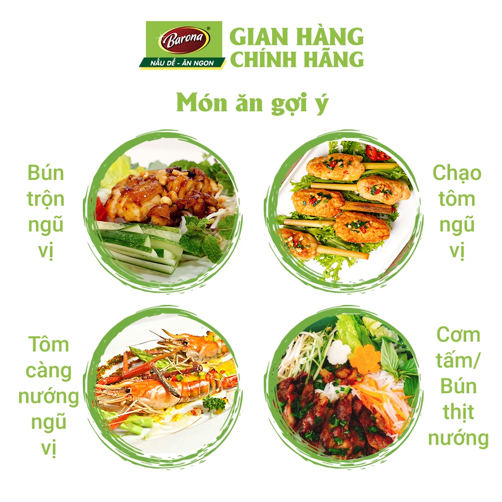 Gia Vị Thịt Nướng Ngũ Vị Barona 80g ướp ngon chuẩn vị không cần nêm nếm