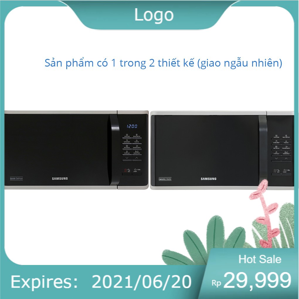 Lò vi sóng Samsung MS23K3513AS/SV-N 23 lít[HÀNG TRƯNG BÀY ĐIỆN MÁY]